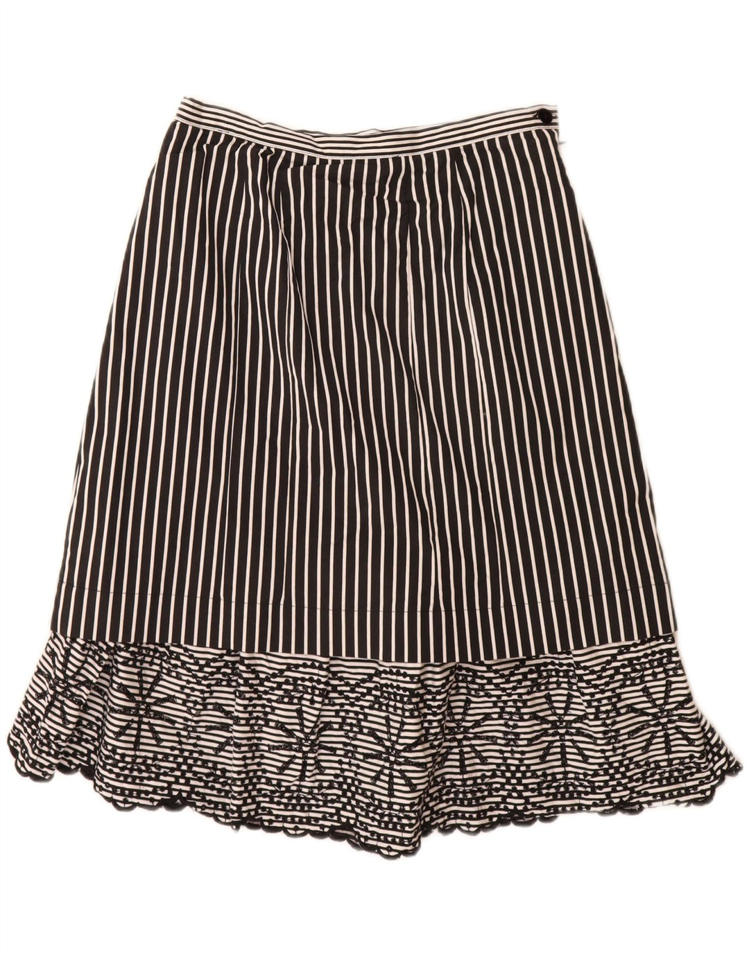 Clips Fusta A-Line Femei IT 44 Medium W28 Negru Pinstripe Acetat
