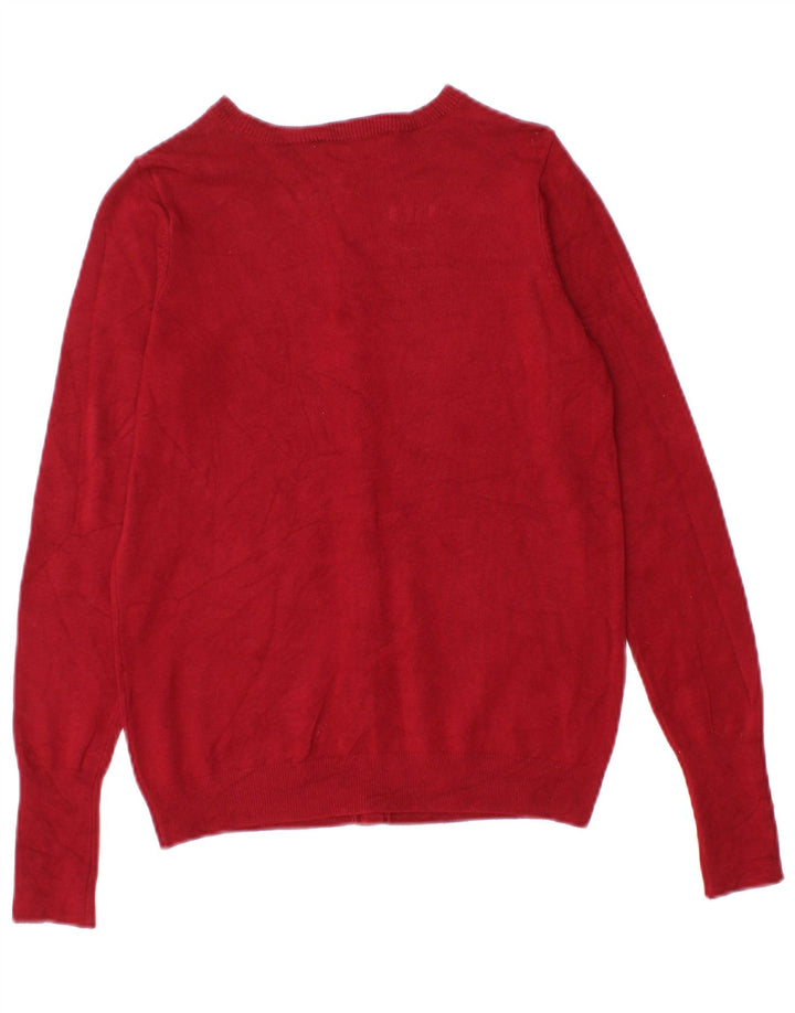 Pulover cardigan pentru femei Zara UK 8 Small Red Viscose