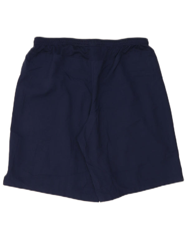 Pantaloni scurți sport Nike Dri Fit Graphic pentru femei UK 14, mari, albastru, poliester
