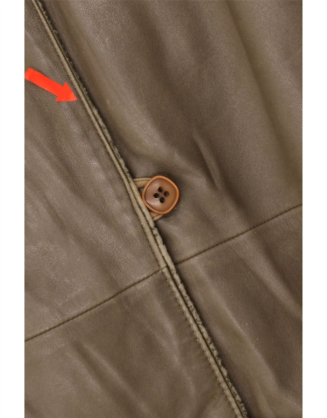 Geaca de piele vintage pentru femei IT 44 Medium Khaki Leather