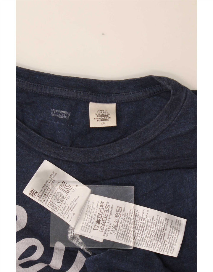 Tricou grafic pentru bărbați Levi's Top mare din bumbac bleumarin