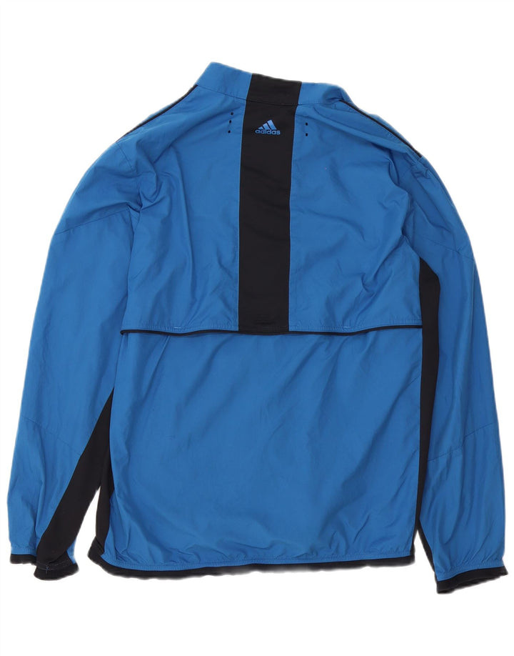 Jachetă de trening Adidas Clima Proof pentru bărbați, albastru mediu, color block