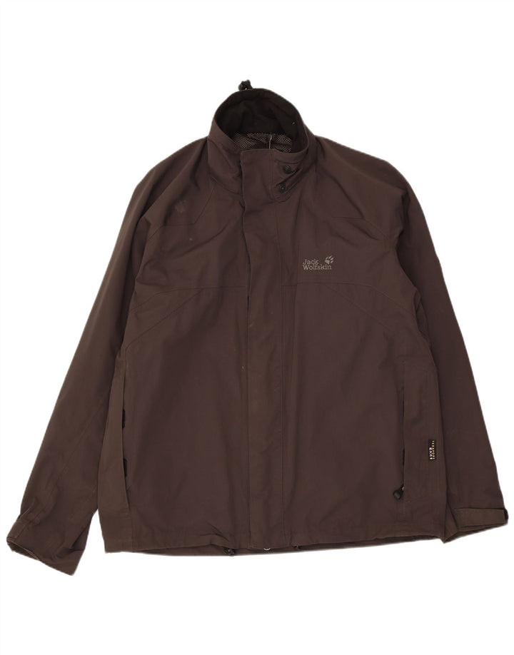 Jack Wolfskin Jachetă de ploaie pentru bărbați UK 40/42, mare, gri din poliamidă