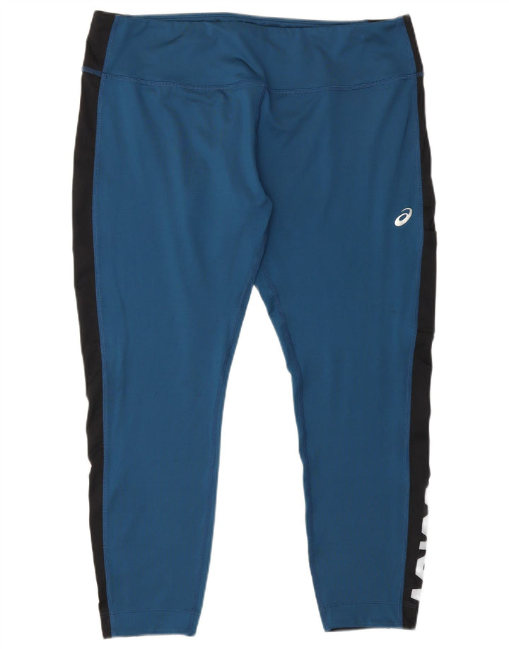 Leggings crop pentru femei Asics UK 18 XL poliester albastru