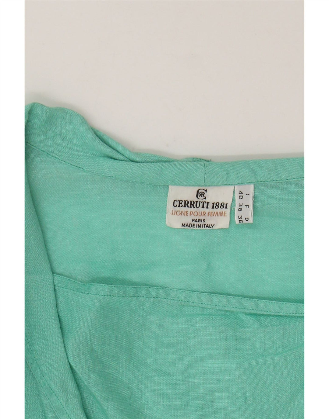 CERRUTI 1881 Womens Oversized Pullover Shirt UK 10 Small Turquoise