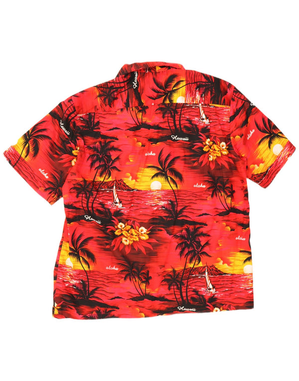 Cămașă cu mânecă scurtă pentru bărbați Royal Hawaiian Creations, roșu hawaian 2XL