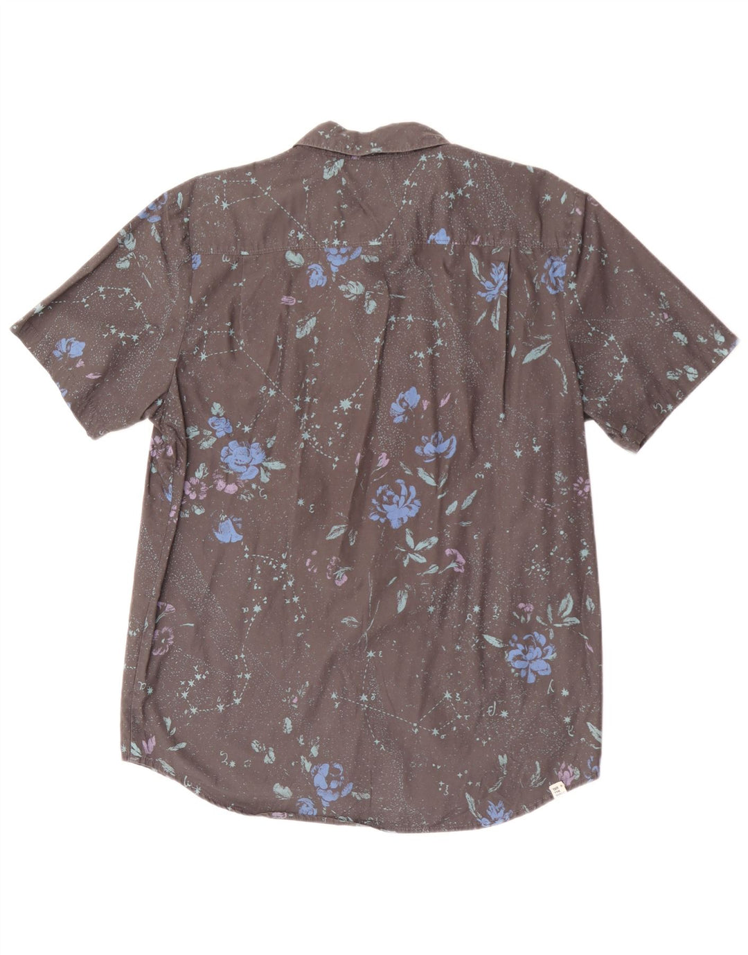 Cămașă cu mânecă scurtă pentru bărbați VANS, bumbac floral, gri mediu