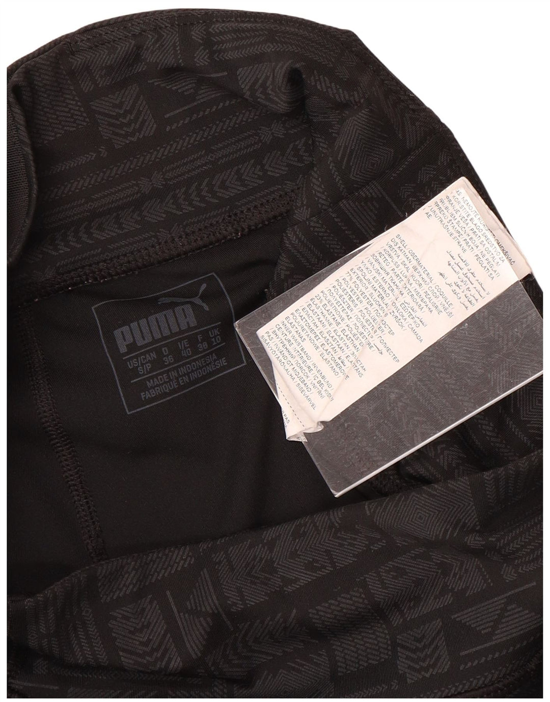 Leggings pentru femei Puma UK 10 Small Gri Geometric Poliester