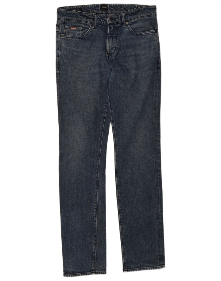 Blugi slim pentru bărbați Hugo Boss W30 L32 Bumbac albastru