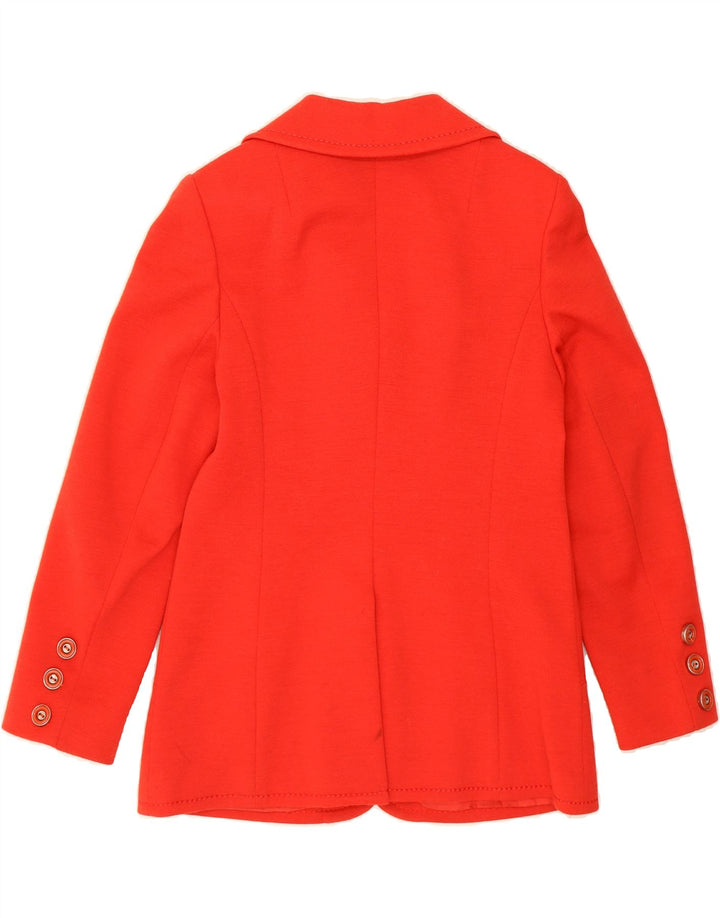 VINTAGE Womens 3 Button Blazer Jacket EU 38 Medium Red New Wool Vintage Vintage and Second-Hand Vintage from Messina Hembry 