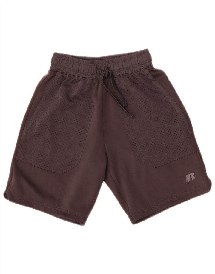 Pantaloni scurți sport Russell Athletic pentru băieți 7-8 ani poliester mediu gri