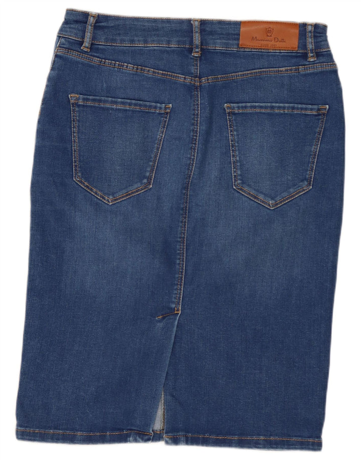 Fusta Denim Massimo Dutti Femei EU 38 Small W28 Albastru