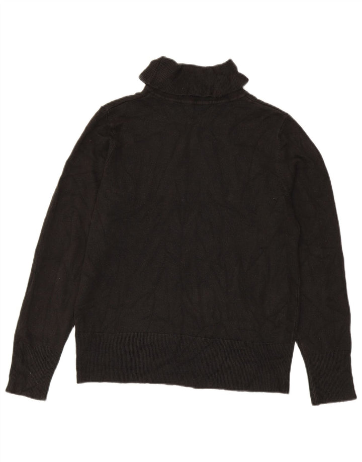 Pulover pentru femei Marks & Spencer cu gât rulat, UK 14 Medium Negru Acrilic