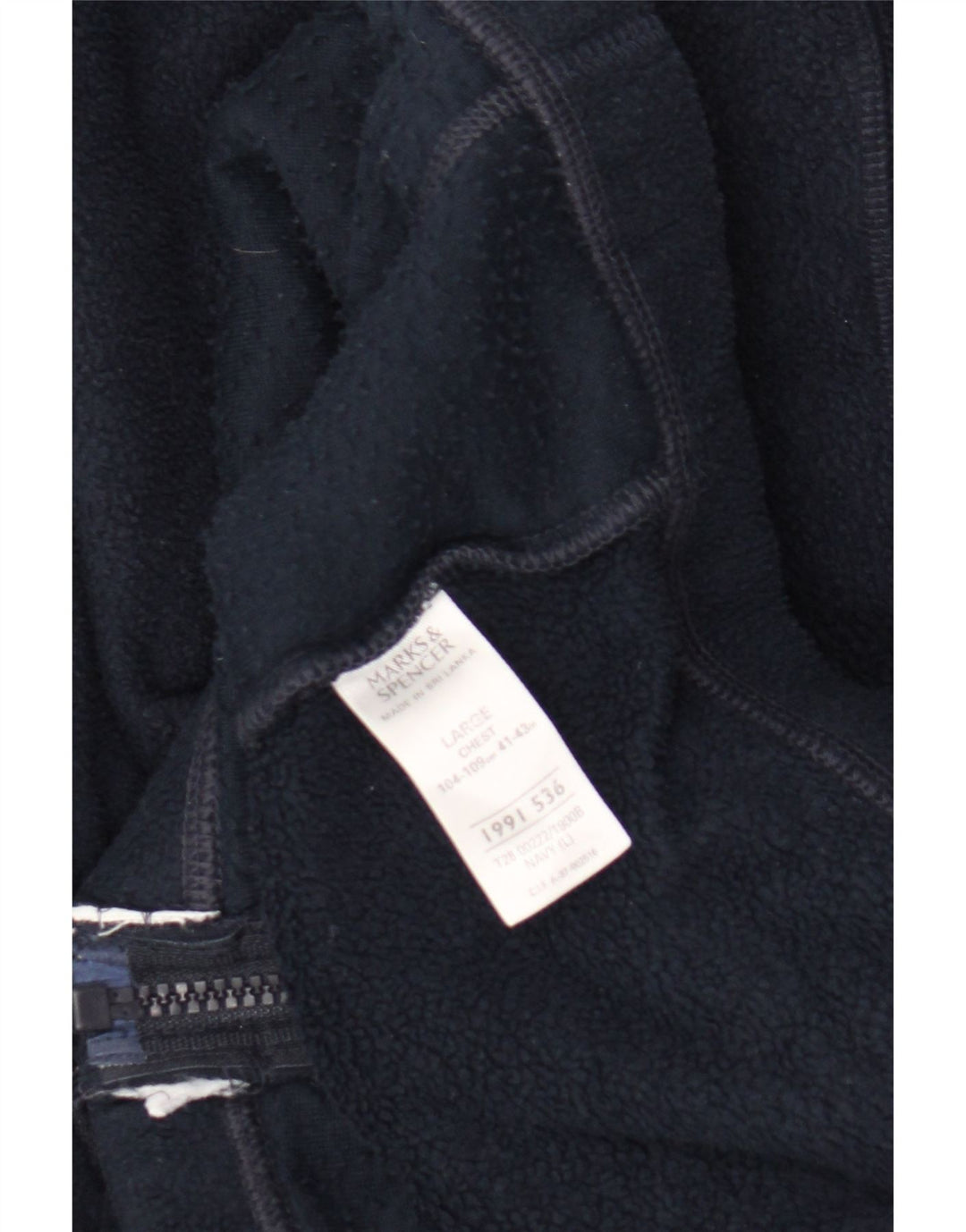 Jachetă fleece pentru bărbați Marks & Spencer UK 40 mare poliester bleumarin