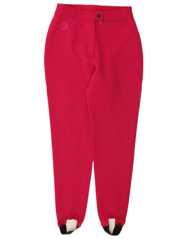 Pantaloni vintage pentru femei, cu talie înaltă, cu etrier, W26 L30, roz