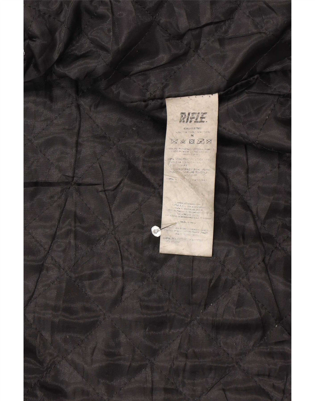 Jachetă din piele pentru femei Rifle Racer Uk 14 Medium Black