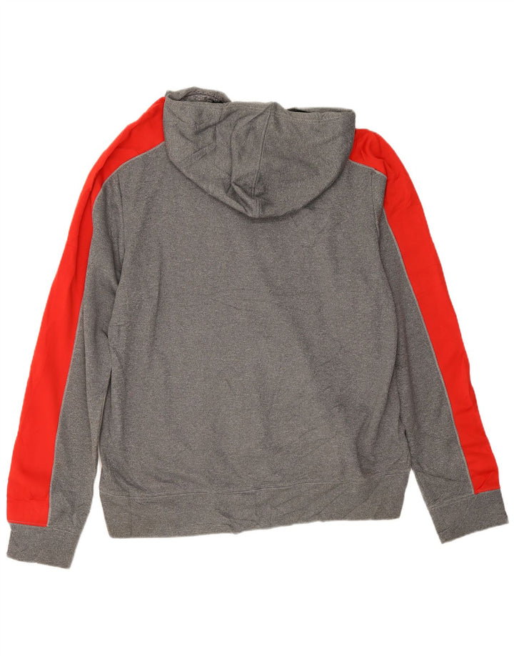 Pulover Fila pentru bărbați cu capota 2XL, gri, poliester color bloc