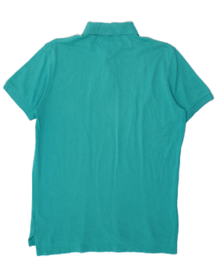 TOMMY HILFIGER Mens Polo Shirt Medium Blue Cotton Vintage Tommy Hilfiger and Second-Hand Tommy Hilfiger from Messina Hembry 