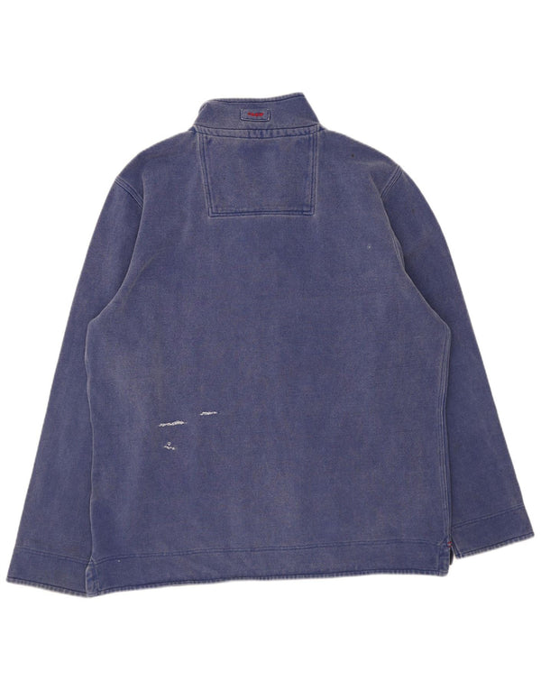Crew Clothing Hanorac pentru bărbați cu fermoar și gât Pulover 3XL Bumbac bleumarin