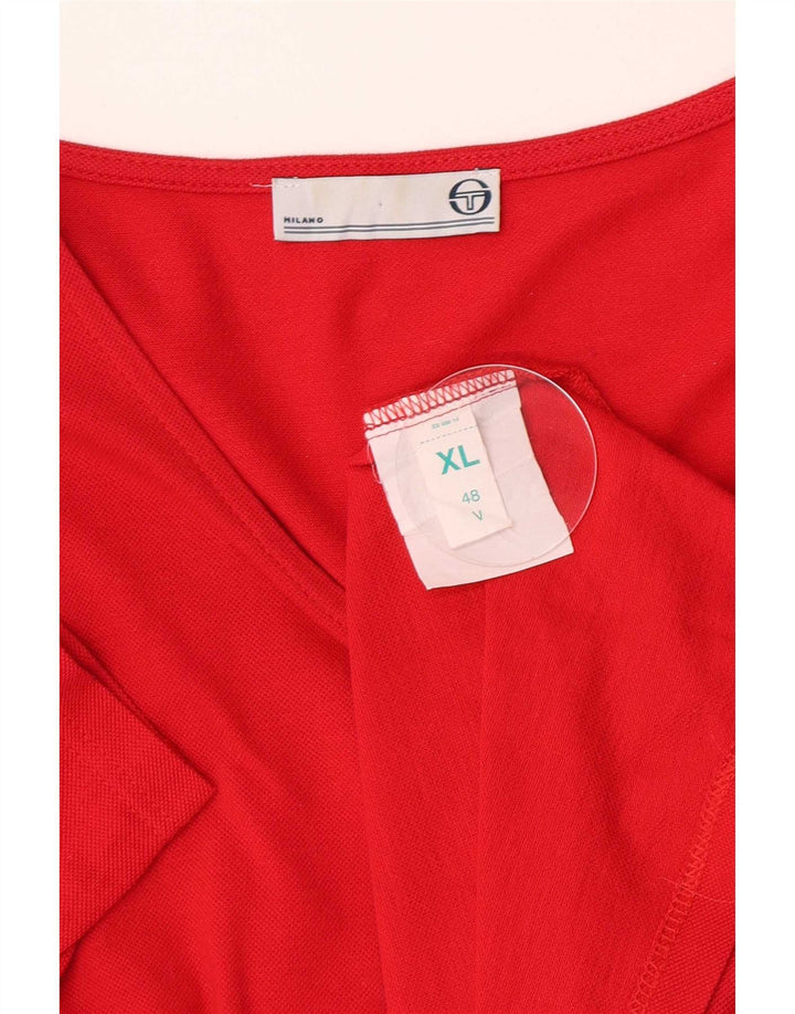 Bluză cu mânecă scurtă pentru femei Sergio Tacchini Top IT 48 XL roșu