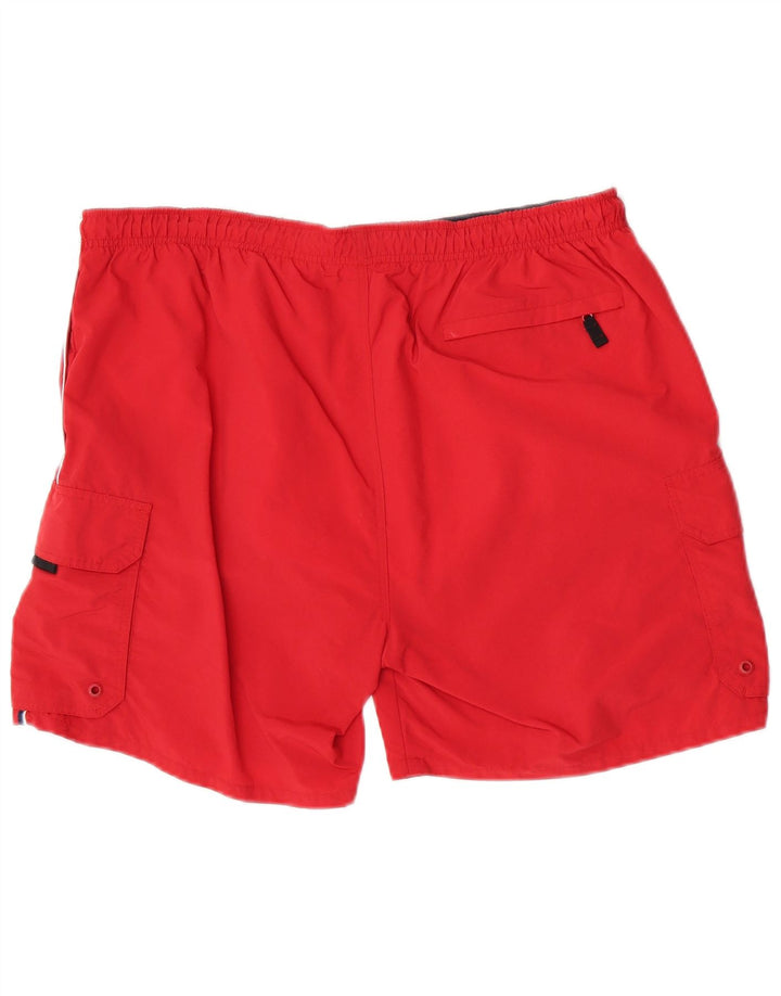Pantaloni scurți de înot Nautica pentru bărbați, nailon roșu mare