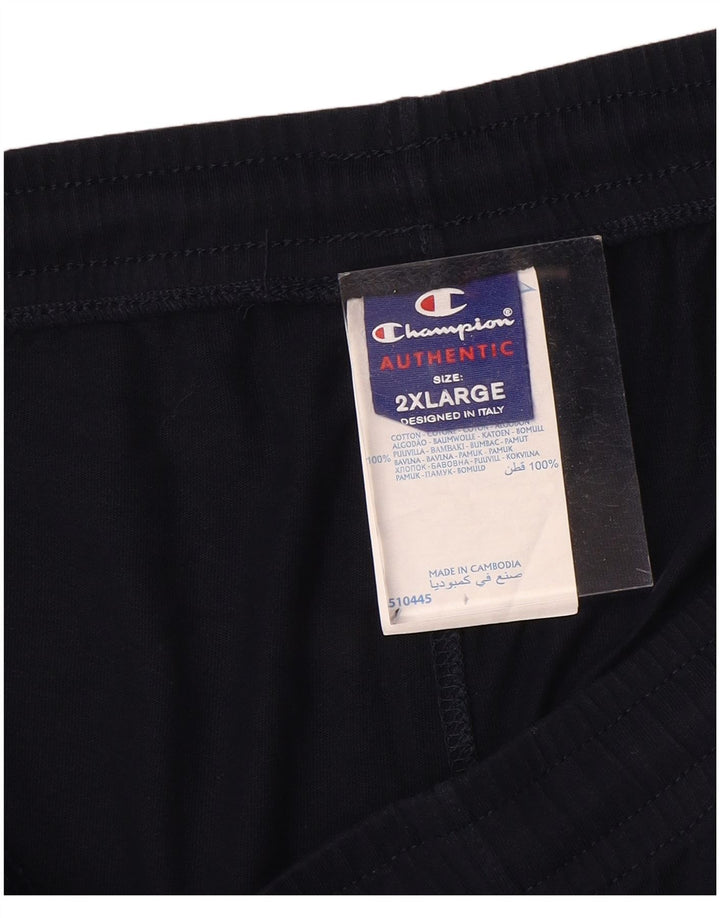 Pantaloni de trening pentru bărbați CHAMPION 2XL bumbac bleumarin