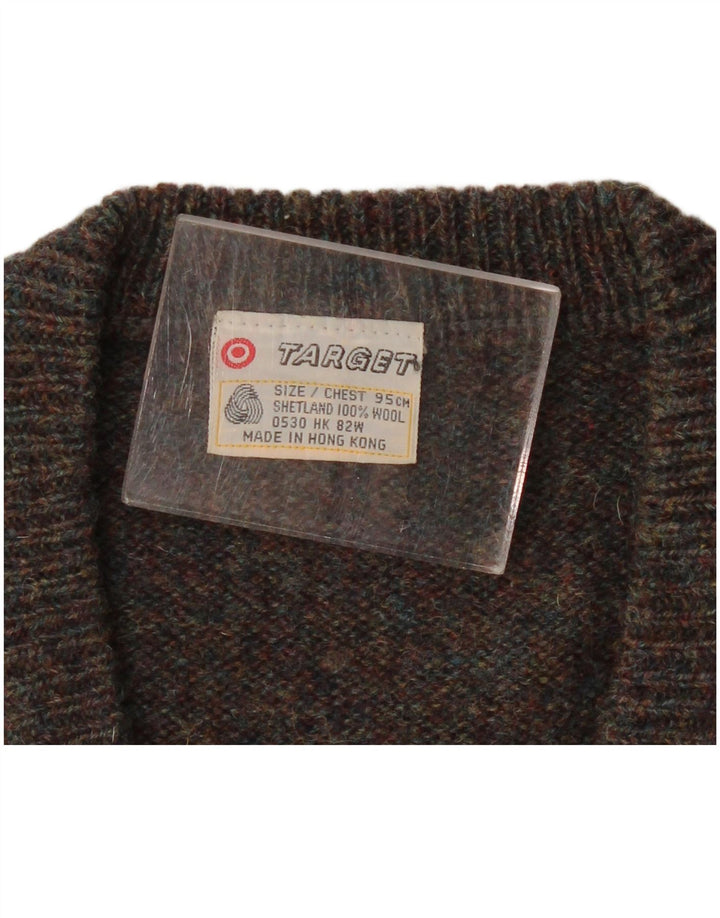 Vintage bărbați Vest Tank Top Mic Gri Argyle/Diamond Lână