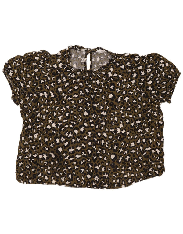 Bluză pentru femei Marks & Spencer UK 22 3XL Kaki Animal Print Viscoză