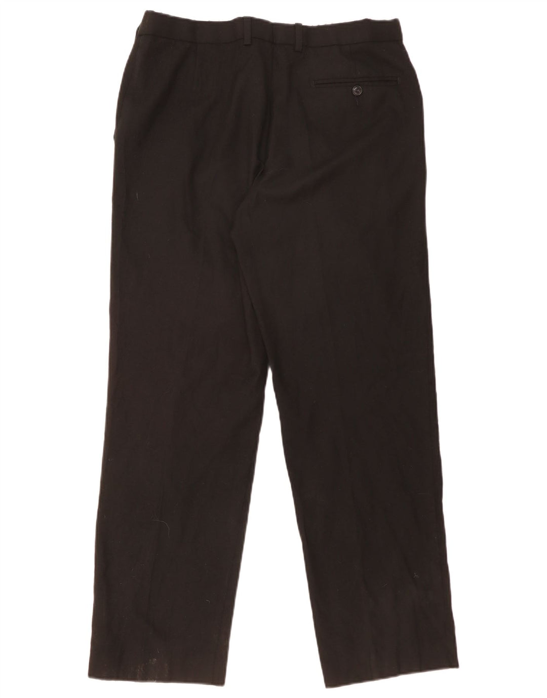 MARKS & SPENCER Pantaloni de costum pentru bărbați cu tăiere obișnuită L34 L31 Lână neagră