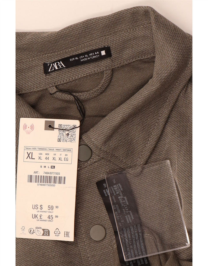 Cămașă de flanel pentru bărbați Zara XL Maro Poliester