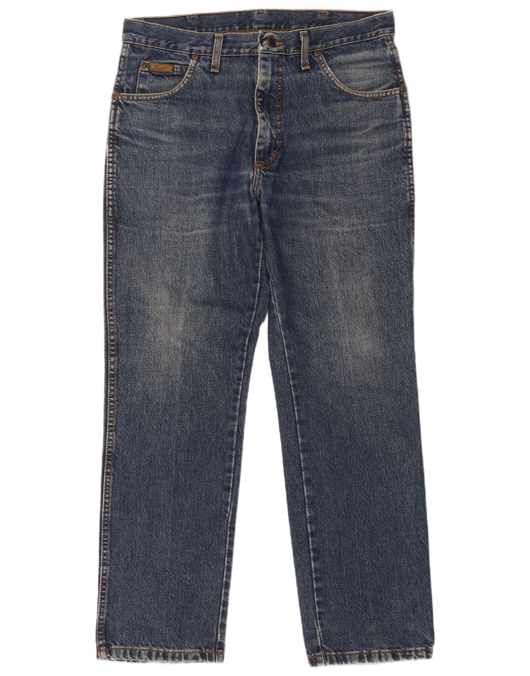 Blugi drepti pentru bărbați Wrangler W34 L30 Bumbac albastru