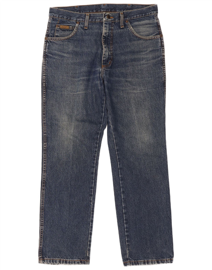 Blugi drepti pentru bărbați Wrangler W34 L30 Bumbac albastru