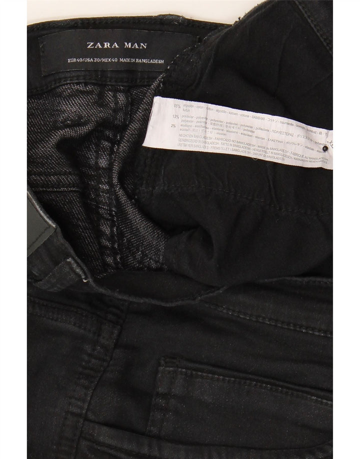 ZARA Mens Denim Shorts EU 40 Medium W30  Black Cotton Vintage Zara and Second-Hand Zara from Messina Hembry 