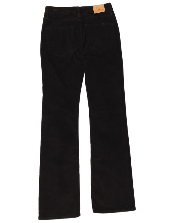 Pantaloni Superdry pentru femei Bootcut velur W28 L33 bumbac negru