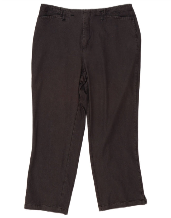 Pantaloni capri drepti pentru femei Stefanel IT 42 Medium W29 L22 Gri Viscoza