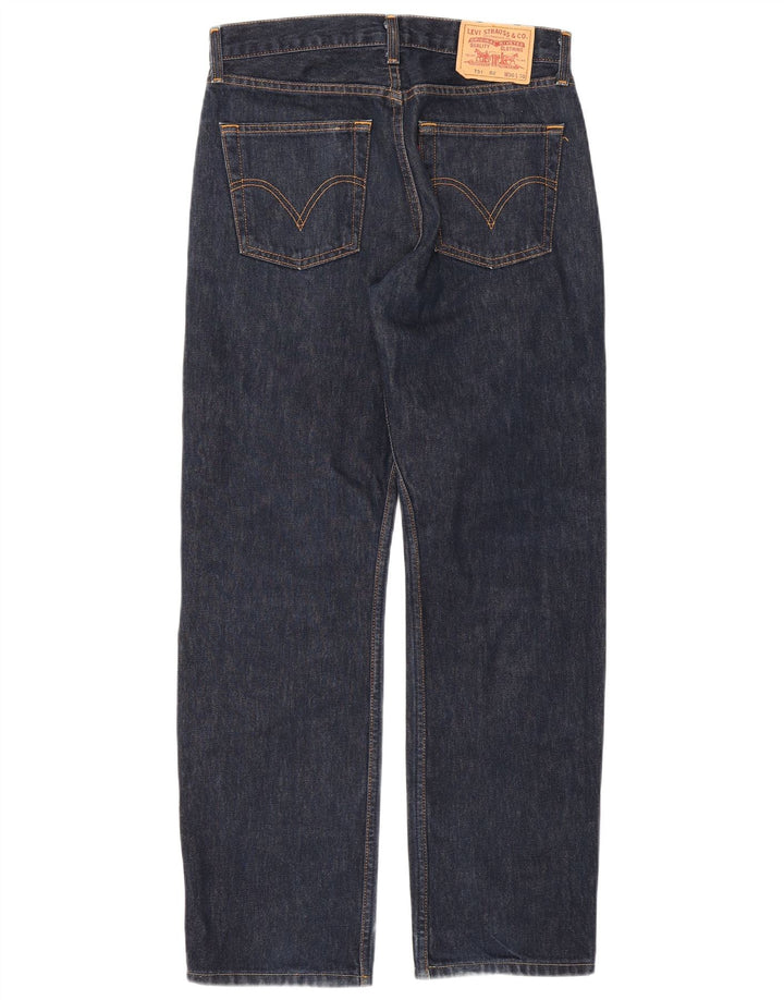 Blugi drepti pentru bărbați Levi's 751 W30 L30 bumbac bleumarin
