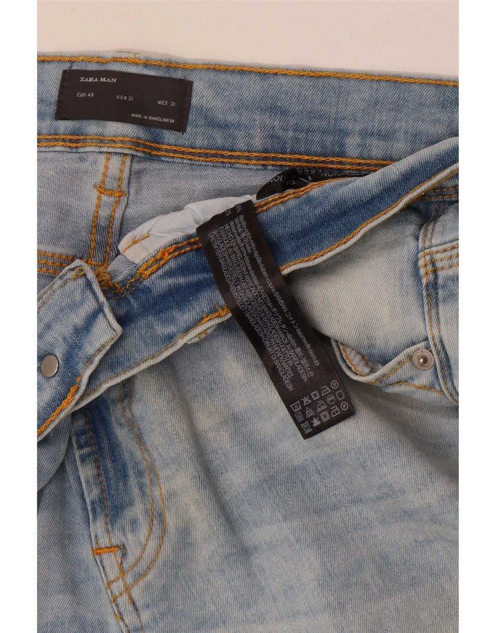 Blugi slim pentru bărbați Zara EU 40 Medium L31 L26 Bumbac albastru