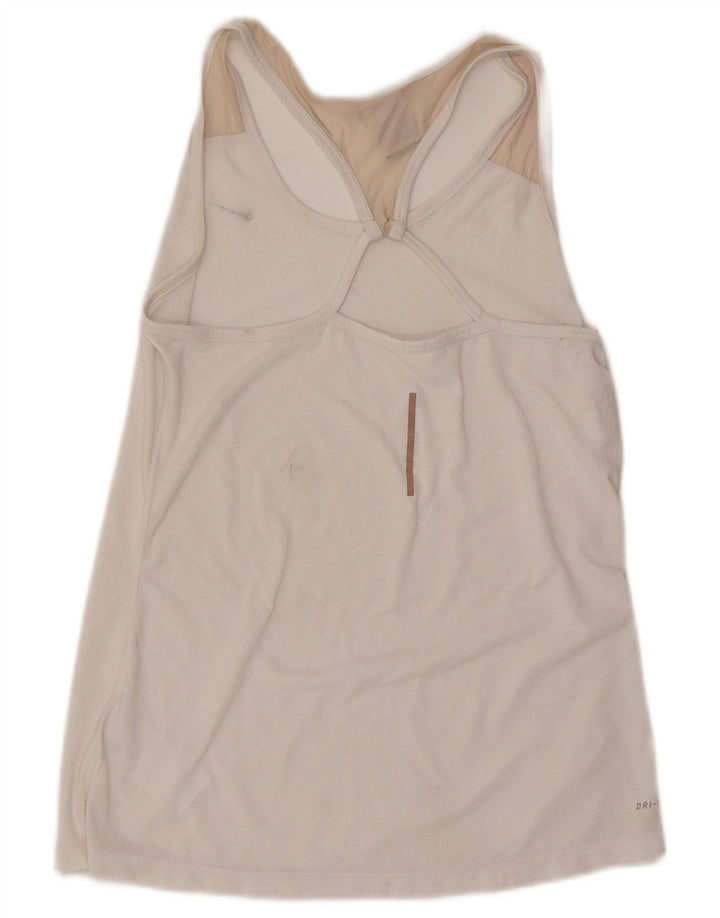 Vesta Nike Dri Fit pentru femei UK 14, mare, poliester alb