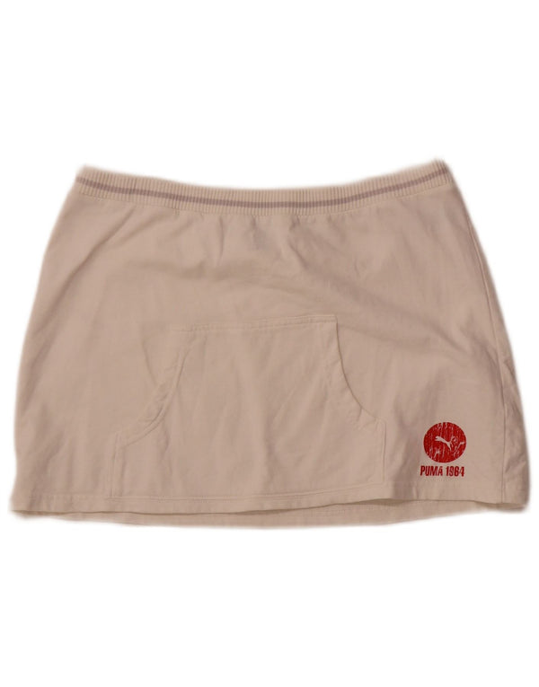 Fusta mini cu grafică Puma pentru femei Medium W32 Alb