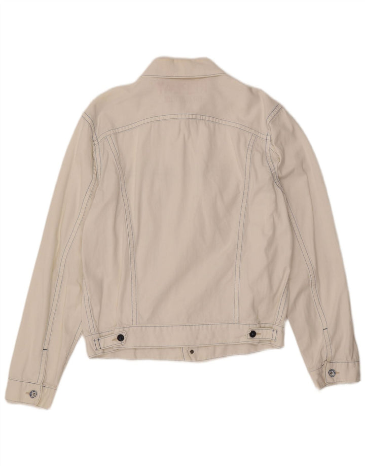 REPLAY Jachetă de blugi pentru bărbați UK 40, mare, alb, bumbac