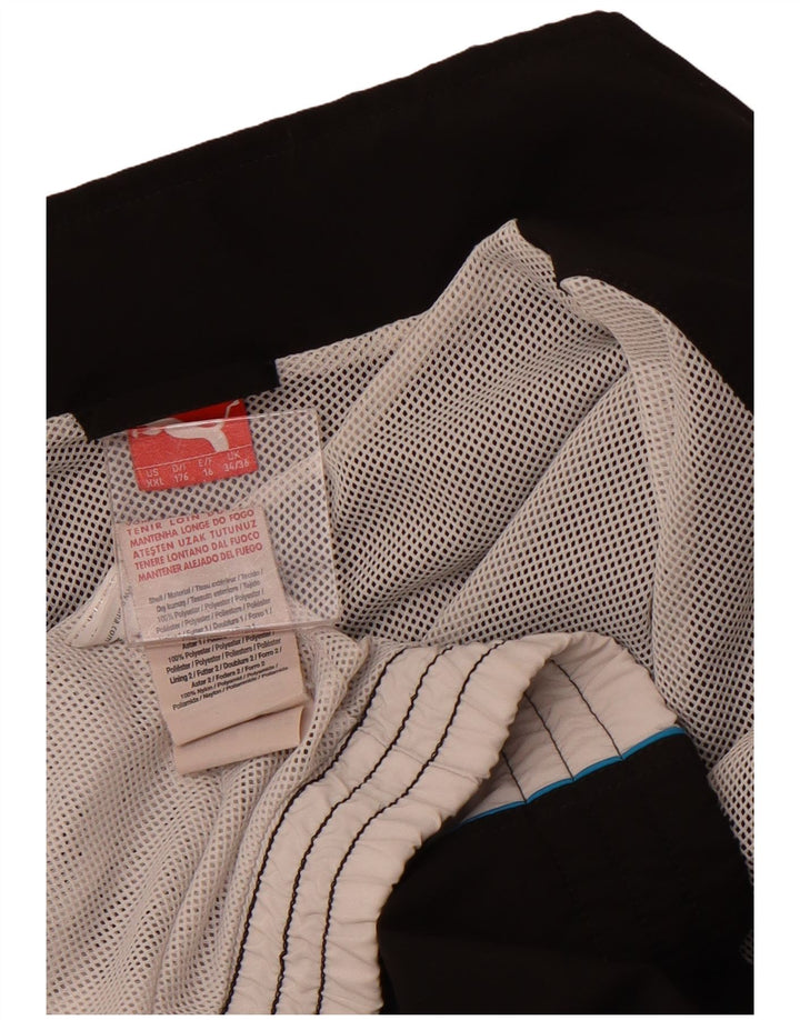 Jachetă de trening grafică PUMA pentru băieți 15-16 ani, negru, color block