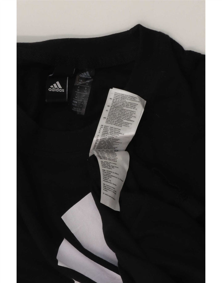 Tricou grafic Adidas pentru bărbați Top mediu negru bumbac