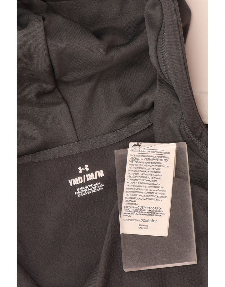 Pulover cu glugă cu fermoar pentru băieți UNDER ARMOUR 9-10 ani, gri mediu, bloc de culoare