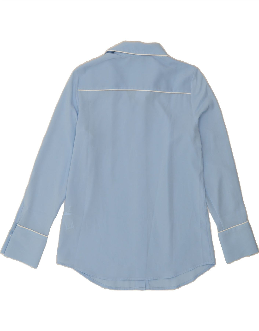 ZARA Womens Shirt Blouse UK 10 Small Blue Polyester Vintage Zara and Second-Hand Zara from Messina Hembry 