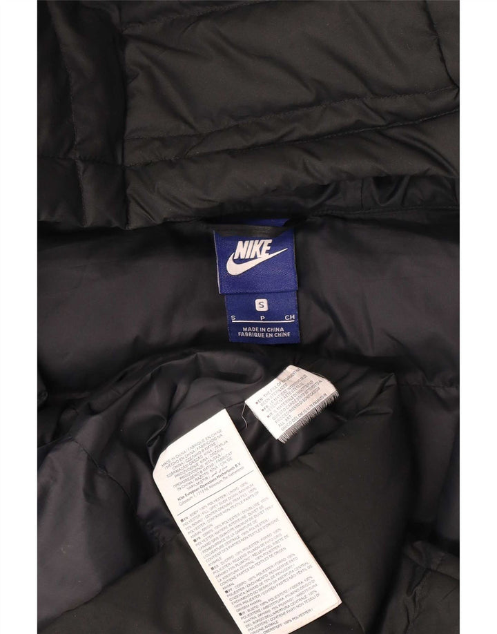 Jachetă căptușită cu glugă Nike pentru femei UK 10 Poliester negru mic