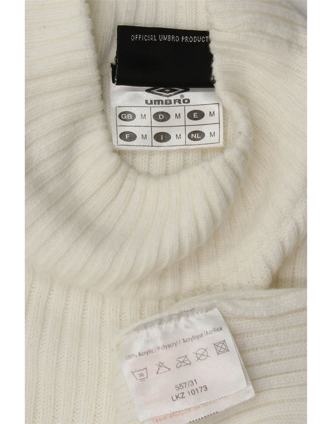 UMBRO Pulover cu gât țestoasă cu grafică pentru femei UK 16 Medium White Acrylic