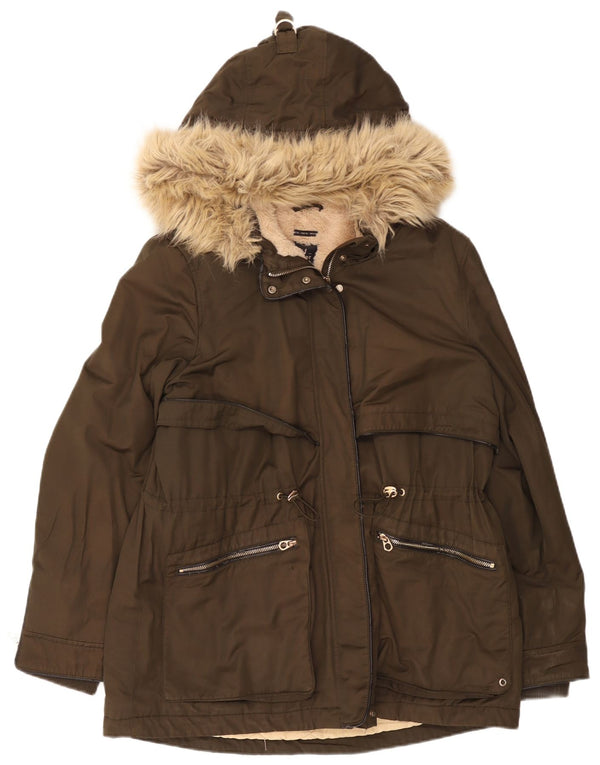 Jachetă parka cu glugă Trafaluc pentru femei UK 18 XL kaki