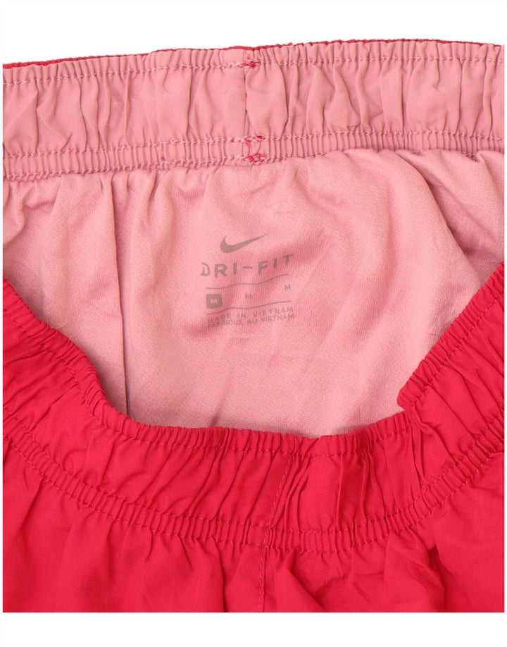 Pantaloni scurți sport Nike Dri Fit pentru femei UK 12 Medium Red Colorblock Poliester