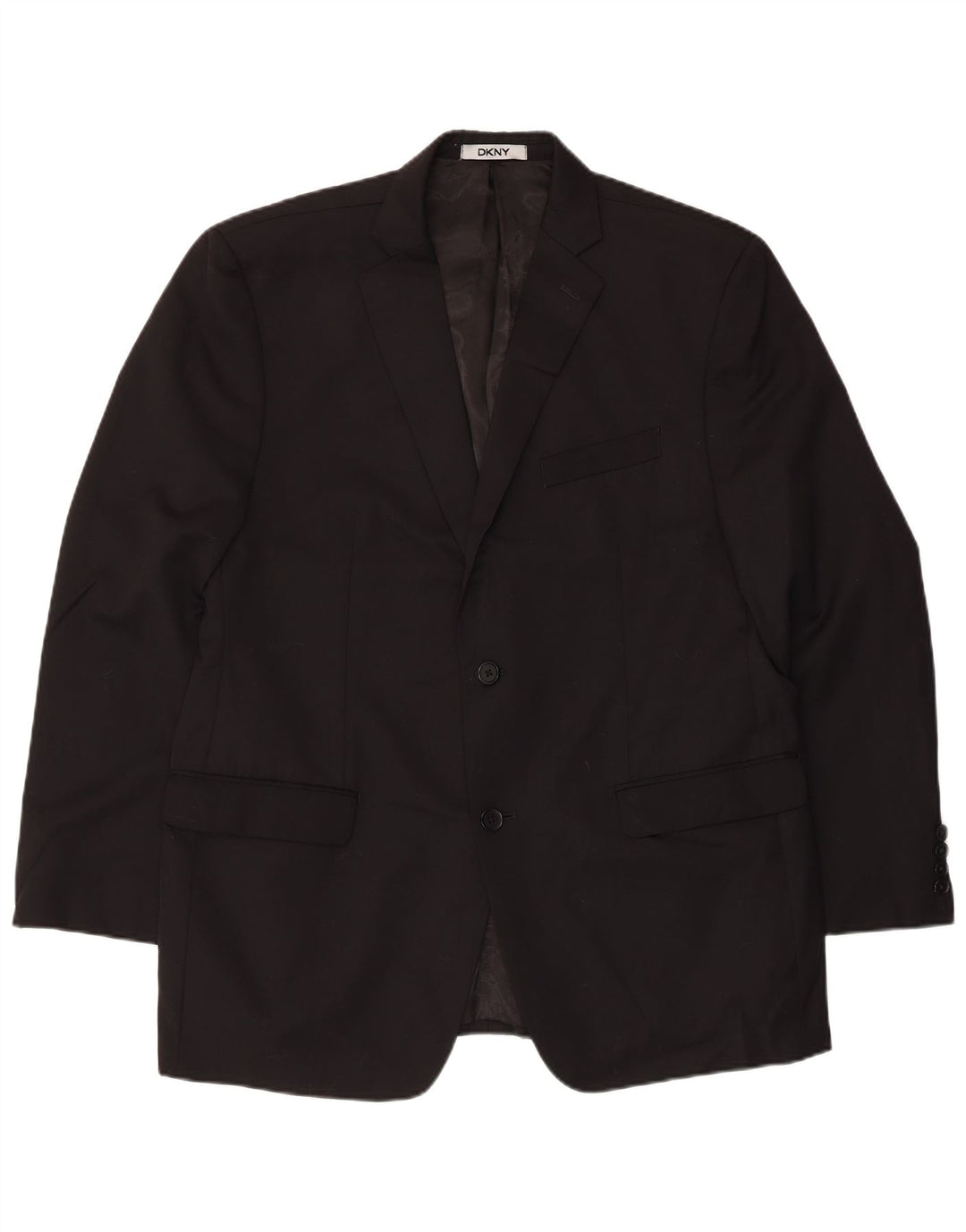 Jachetă Dkny pentru bărbați cu 2 nasturi, UK 44 2XL, lână neagră
