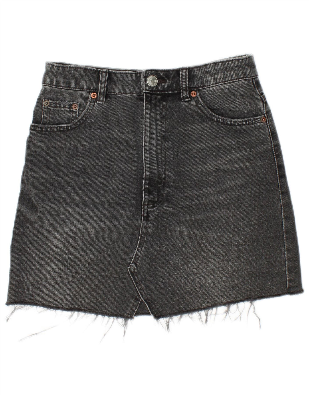 Fusta Mini Denim Zara Femei Small W26 Bumbac Negru